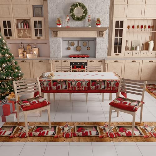 Alfombra de cocina navideña antideslizante lavable de 52x440 cm 4