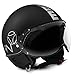 MOMODESIGN Casque Jet Momo Design FGTR Classic , Noir Mat Logo Gris, Taille XL