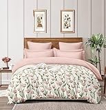 DECOMIZER Luxurious Glace Cotton Duvet Cover, Comforter Cover, Rajai Cover, Blanket Cover,Quilt Cover King Size 90'x100' inches- Peach Bale