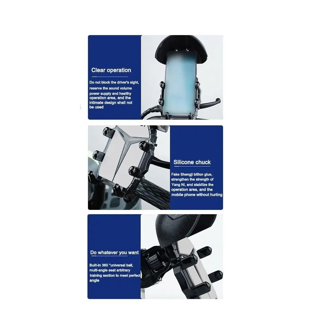 Support Téléphone Vélo Moto Pince Sécurisée pour Smartphones Accessoires Cyclisme