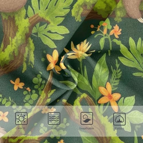 Cute Sloths Green Underwear Toddler Girl, Cotton Underwear Girls, 2T–8 Years3