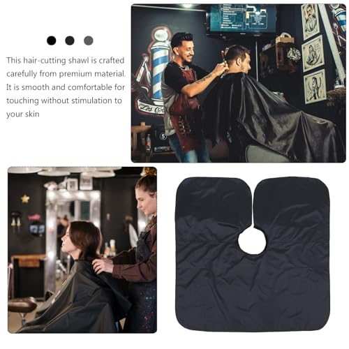 Capa impermeable para corte de cabello ARTIBETTER, capa negra ampliada para peluquería con recubrimiento antiadherente, delantal profesional para barbería para salón y peinados en casa miniatura 7