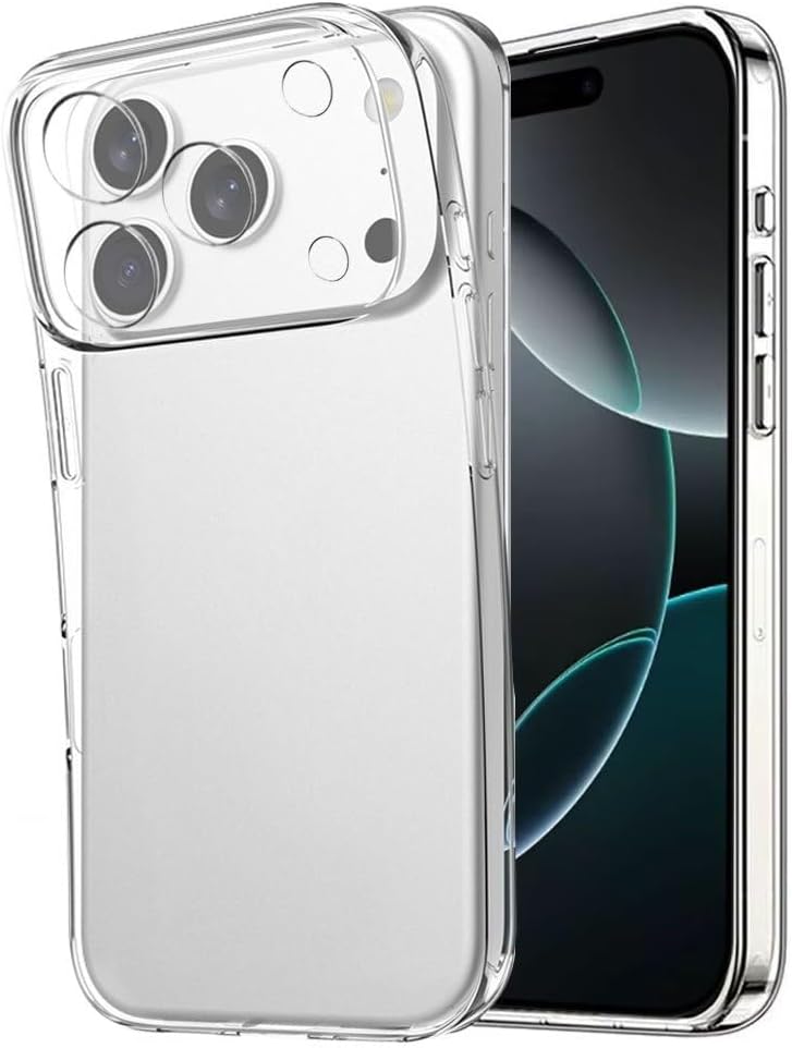 Ultra Thin Clear TPU Case For iPhone 17 Pro Max 17 Air 15 14 13 11 12 16 Pro Max Plus Mini Transparent Silicone Soft Cover Funda,Clear,For iPhone 17 ProMax