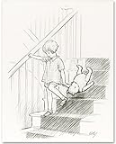 Lone Star Art Stairs v2 - Winnie the Pooh 11x14 Unframed Nursery Art Print