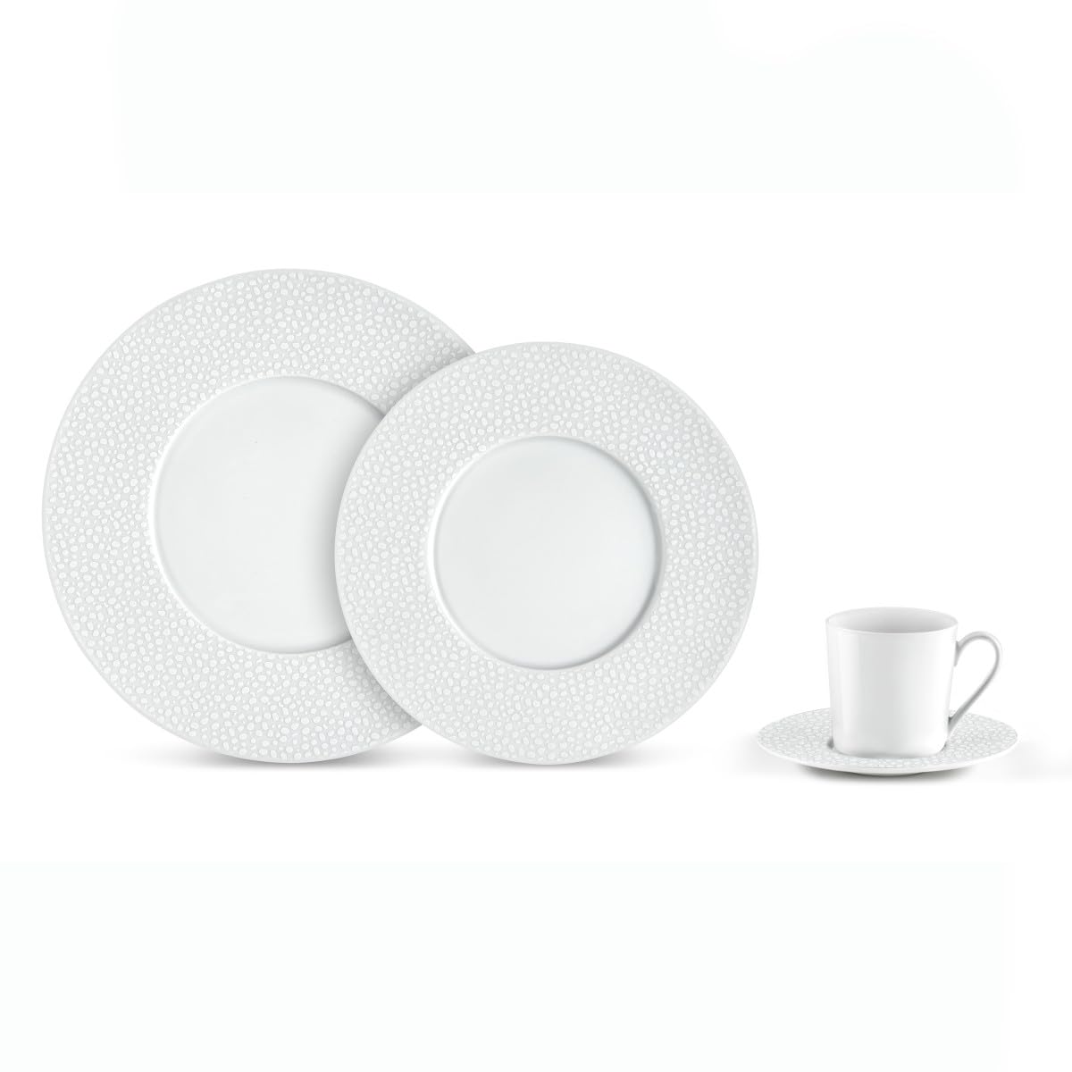 Médard de Noblat - Assiette creuse - D23 cm - Baghera - Porcelaine - Lot de 6 - Blanc