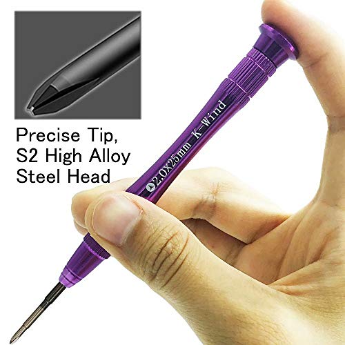 Triwing Screwdriver Y0 2.0mm Compatible with Switch/Samsung Galaxy Tab/Apple MacBook Pro, Small Tri-wing Y Shape, Tri point Screwdriver 2mm, S2 High Alloy Steel Head, Magnetic Y Tip, 360° Rotary Cap