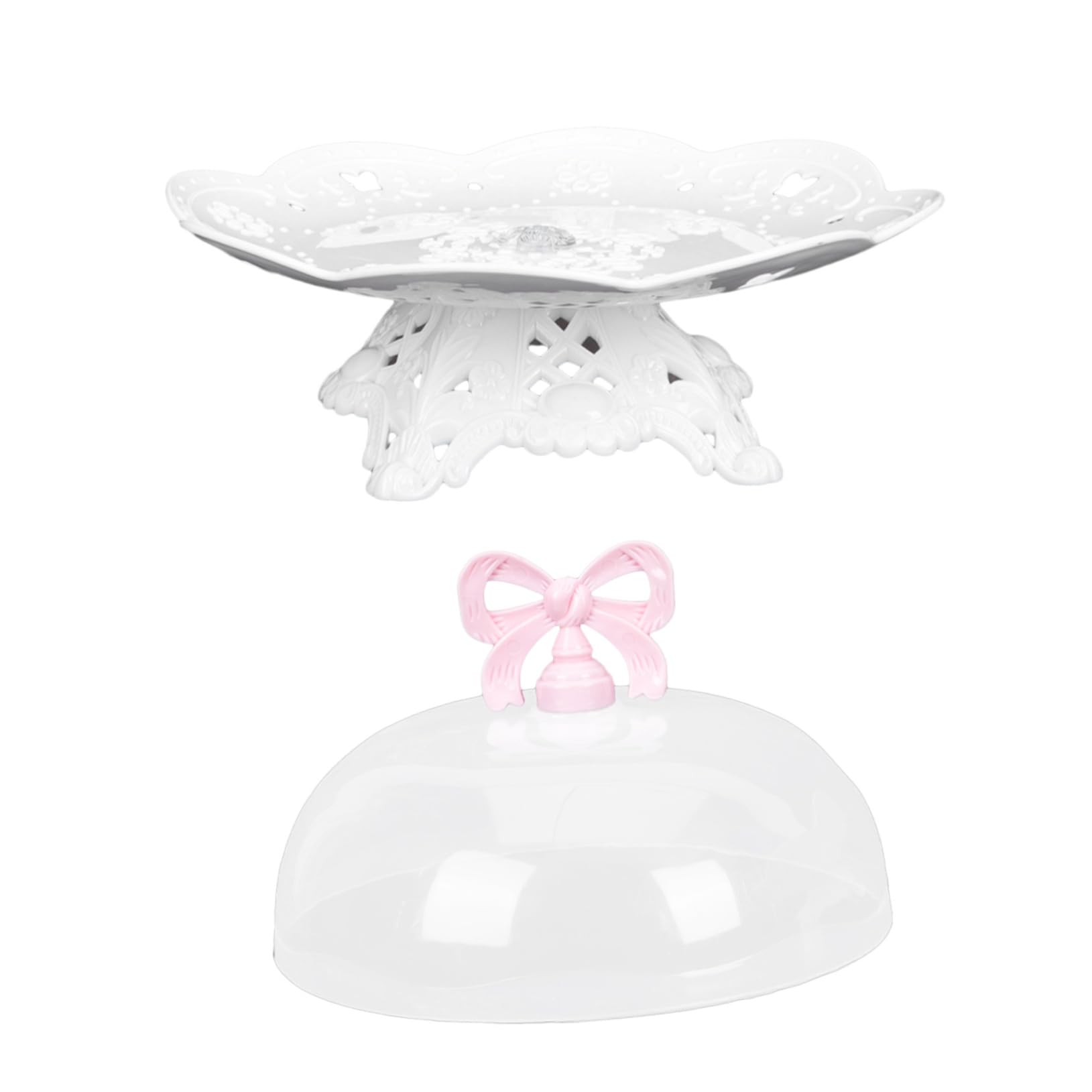 SOLUSTRE 1 Set Abs Cake Display Stand High Base Dessert Holder for Snacks Dried Fruits and Treats for Parties Picnics and Banquets Easy to Clean Reusable Design