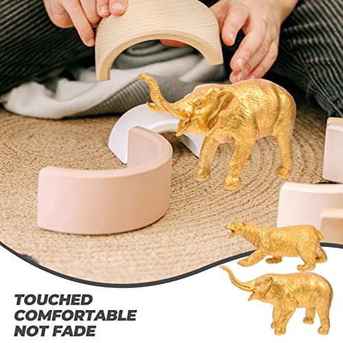 Toyvian 2 peças de animais de plástico reutilizáveis animais pequenos animais de ouro artesanato ani