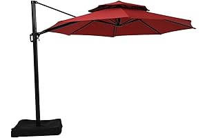 Replacement Canopy Top Cover for Lowe's YJAF-819R Umbrella - RipLock 350 Fabric - Cinnabar