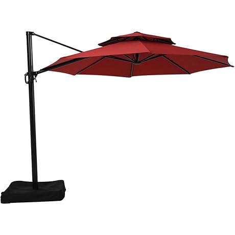 Replacement Canopy Top Cover for Lowe's YJAF-819R Umbrella - RipLock 350 Fabric - Cinnabar