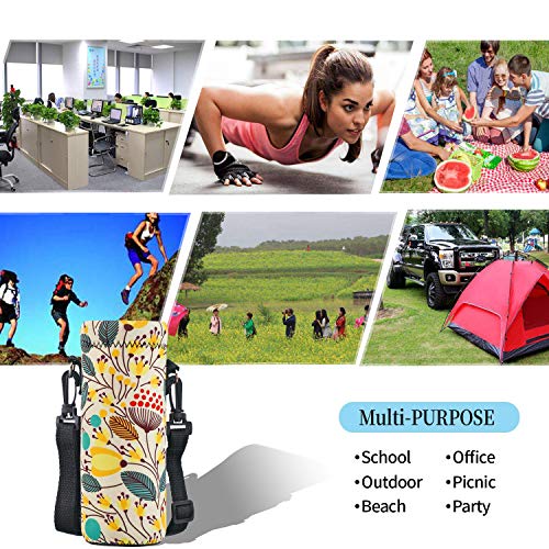 Water-Bottle-Sling-Case-Bag-Carrier-Holder-169oz-24oz-34oz-Neoprene-Water-Bottle-Sleeve-Cooler-Cover-Pouch-with-Adjustable-Shoulder-Strap-for-Men-Women-Kids-Travel-Camping-Walking-Hiking-Running