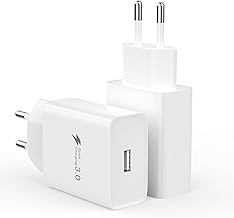 Type-C Fast Charger for Samsung Galaxy A14, A13, A15, A12, 4G/5G, S10, S9, S8, A04S, A05S, A33, A23, A32, A21S, A53, S24, S23, S22, S21, S20 Compatible with Xiaomi Note9, with White 2-Pack