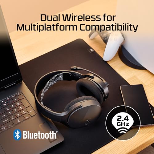 Image of HyperX Cloud Jet - Dual Wireless Gaming Headset, 2.4GHz dongle, Bluetooth 5.3, PC, PS5, Mobile, USB-A - Light Blue