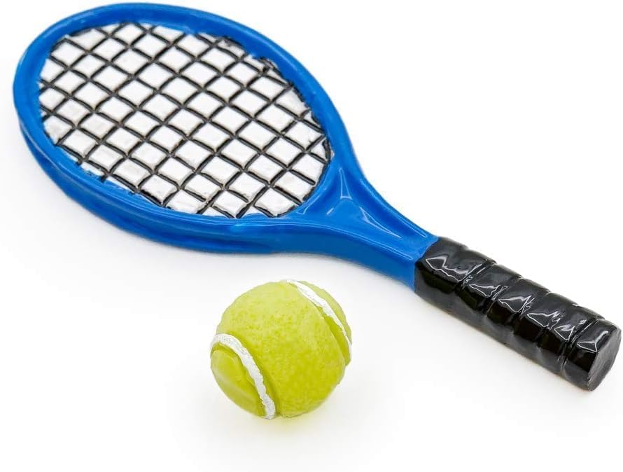 Miniature Tennis Racket Dollhouse Sports Decor Miniature Tools Micro Toys Tennis Racket Tennis Racket Women Desktop Mini Tennis Racket Funny Minihouse Tool