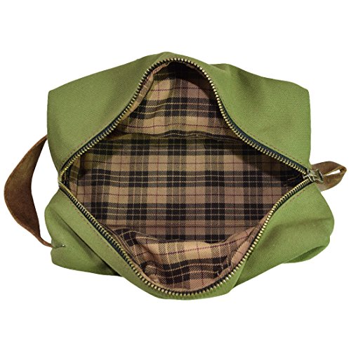 image for Waterproof Waxed Canvas Large All Purpose Rectangle Dopp Kit Utility B
