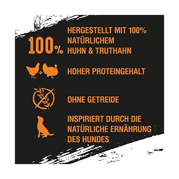 Crave Adult Hundenassfutter Pastete mit Truthahn & Huhn, 6 Dosen, 6x400g – Premium Hundefutter nass mit hohem Proteingehalt und ohne Getreide, hergestellt mit 100 Prozent natürlichem Huhn & Truthahn – Bild 4