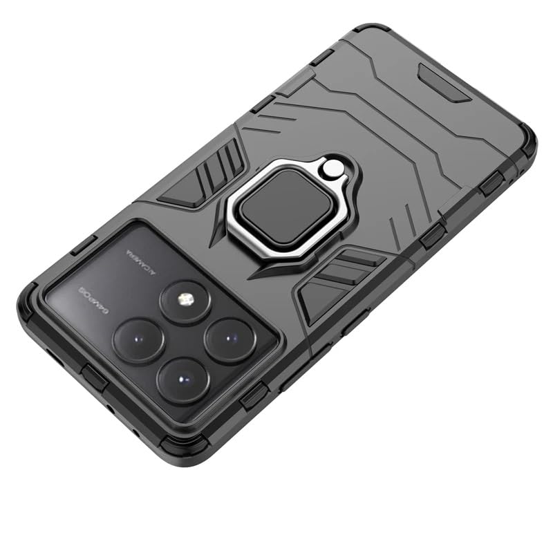 Image of SPAZY CASE Poco X6 Pro 5G Back Cover | Dual Layer Armor Defender Full Body Protective + PC Hybrid Kickstand Back Case Cover for Poco X6 Pro 5G