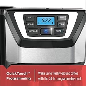BLACK+DECKER 12-Cup Mill and Brew Coffee Maker, Automatic Grind and Brew Drip Coffee Machine, Programmable, Sneak-A-Cup, Reusable Filter. BLACKDECKER 12 Cup Mill and Brew Coffee Maker Automatic Grind and Brew Drip Coffee Machine Programmable Sneak A Cup Reusable Filter
