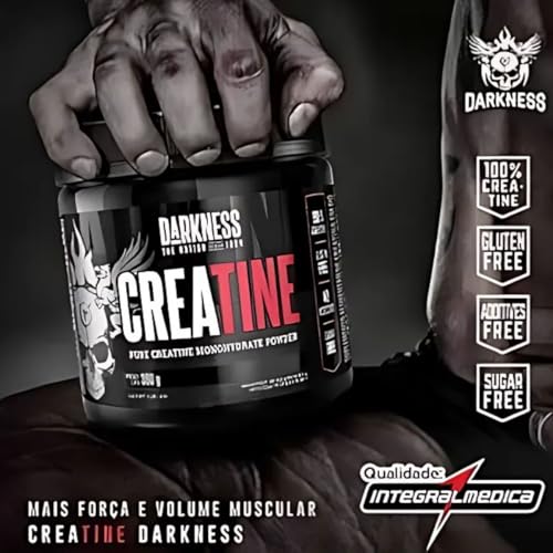 Creatina Pura 300g Darkness Mono Hidratada Sem Sabor