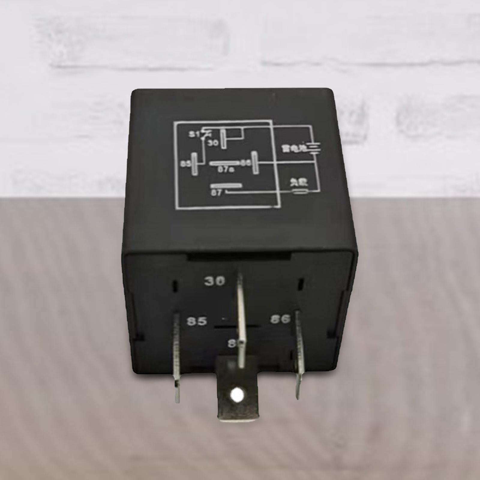 Colcolo Relais temporisé 12V Interrupteur de relais de remplacement professionnel durable Relais à usage automobile Portable 4 broches pour bateaux Camion, 60 secondes