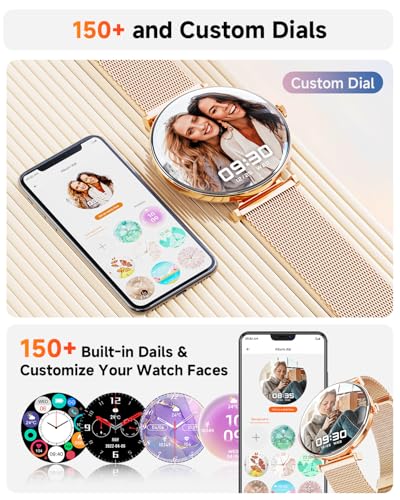 Image of Hwagol Smart Watches for Women with Android iPhone Compatible[Calls /Metal Thin Body],1.43 inch Micro-Spherical AMOLED Screen,Sports Watch with Sleep /Heart Rate Monitor