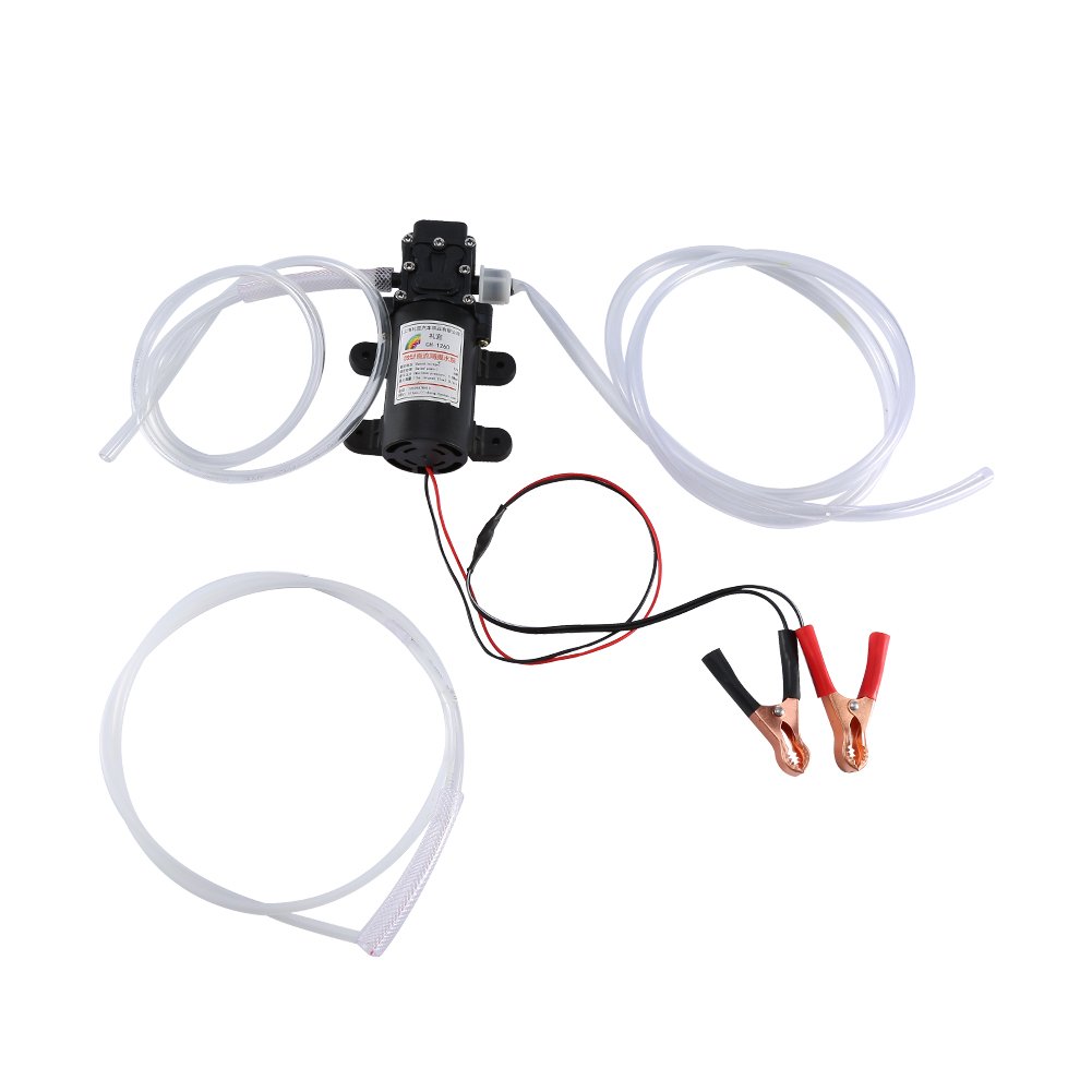 Pompe d'aspiration d'huile, pompe de transfert pompe d'aspiration extraction sous vide liquide de refroidissement kit de pompe à siphon électrique extracteur de liquide liquide d'huile de voiture T2V