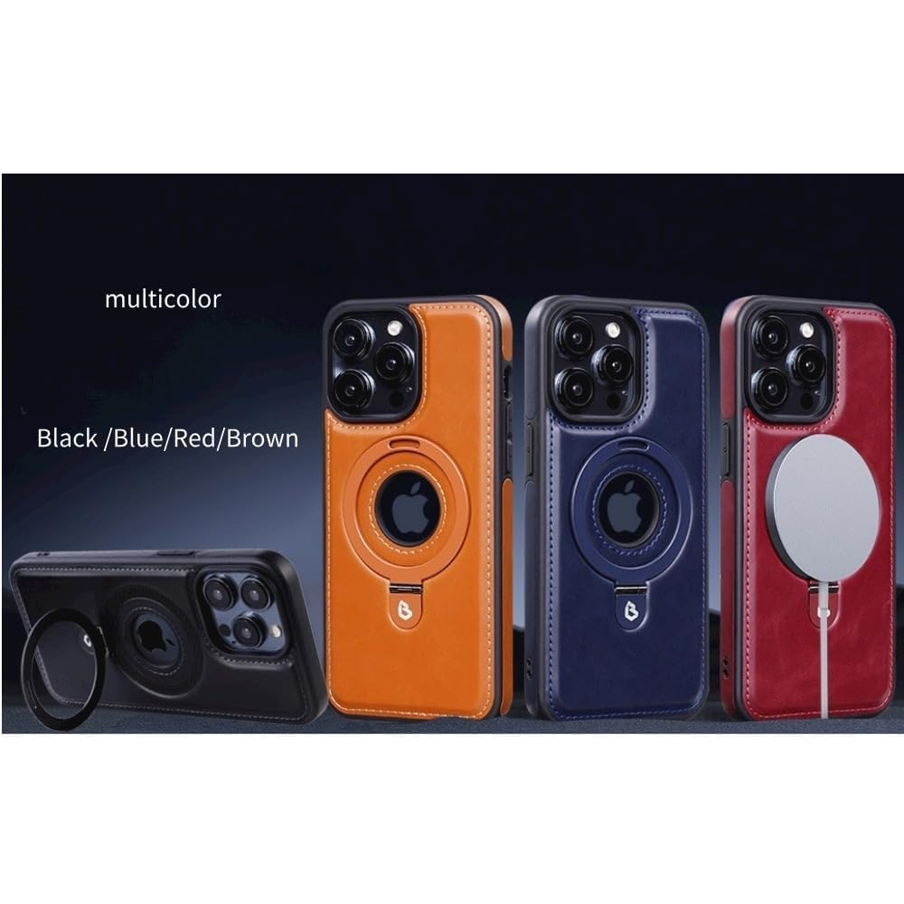 Coque IPhone 12 Pro Max Cuir Avec Support Intégré - Compatible MagSafe - Protection Et Style