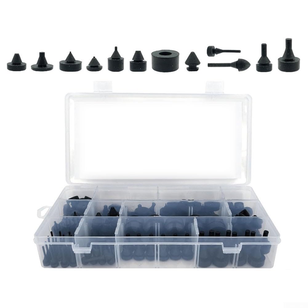 Juntas de goma negra para parachoques: juego de 160 piezas ideal para el taller en casa