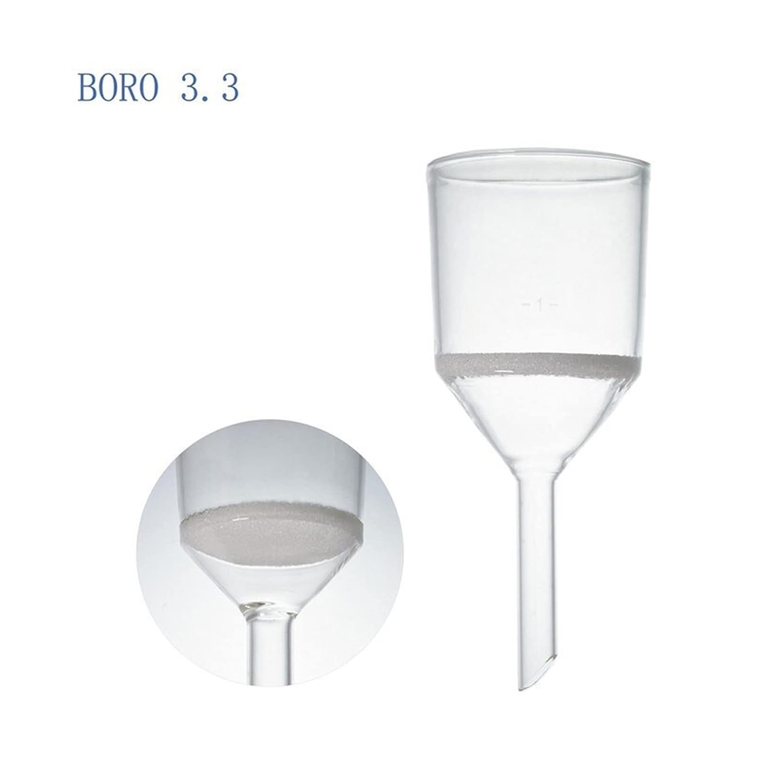 25ml G6ガラスブフナー漏斗、ホウケイ酸ガラス3.3、細孔サイズ <2ミクロン、耐熱ラボ漏斗 - 1パック(サイズ:25m