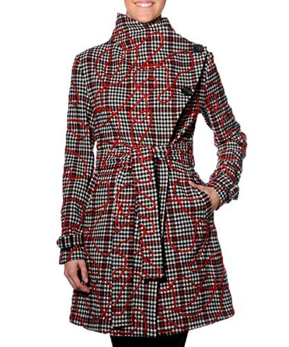 Manteau femme noir et rouge Smash contre le froid taille M confortable