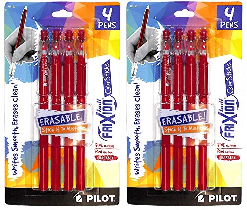 PILOT FriXion ColorSticks Bolígrafo Borrable Rojo Pack 4 miniatura 1