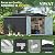 VIWAT 12x8 FT Outdoor Storage Shed, Large Garden Shed with Updated Frame Structure and Lockable Doors, Metal Tool Sheds for Backyard Garden Patio Lawn, Black