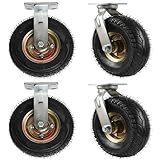 ☞ Pneumatiques, fabriqués en caoutchouc de haute qualité, bonne résistance à l'abrasion, peuvent être utilisés pendant longtemps, surface de roue élargie, meilleure stabilité et plus grandes capacité de charge.