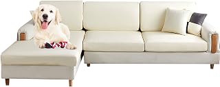 Waterproof PU Leather Couch Cushion Covers 1 2 3 4 Seat Individual Stretch Sofa Seat Slipcover Anti Slip Furniture Protector for Living Room Chair Loveseat Sectional (G 1)