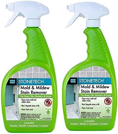 STONETECH Mold & Mildew Stain Remover, Cleaner for Natural Stone, 24-Ounce (.710L) Spray Bottle, 2-pack