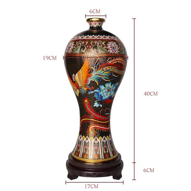 七宝 焼　銅花瓶 Amazon.co.jp: 七宝花瓶 銅タイヤとワイヤーエナメル Xifeng ボトル