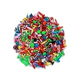 Leucasa 250 Pièces Attaches Parisiennes 8X17mm Mini Brads pour Les Loisirs Créatifs, l'Artisanat, Les Fournitures Artistiques et Les Fournitures Scolaires pour Le Bricolage (Couleur)