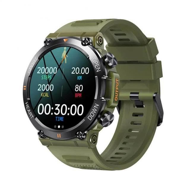AEsmart - K56pro Smart Watch Bluetooth Calls Outdoor Exercise Three-proof ʜеаrt Rate BlооԀ Pressure Mопitоring Message Reminder (green Сzесһ)