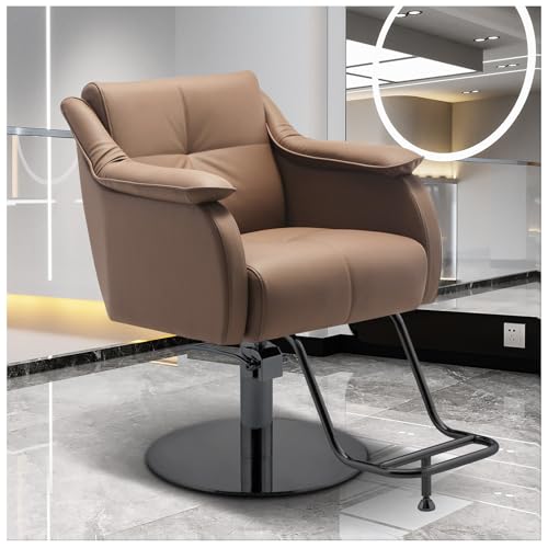 Klasyczne hydrauliczne krzesło fryzjerskie dla stylistów - profesjonalny sprzęt do salonu i spa, wygodny fotel kosmetyczny, regulowana wysokość, design, idealny do salonów fryzjerskich i spa