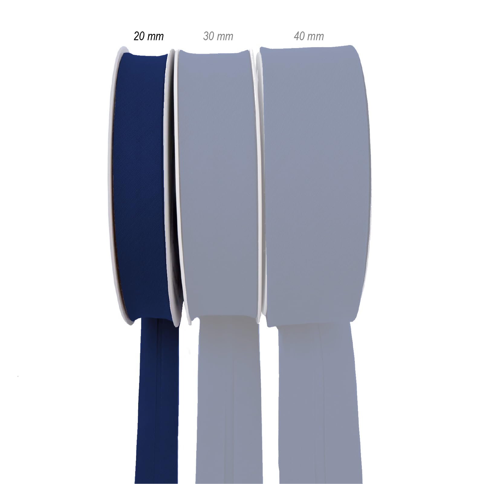 TEXTEX = Bies de 20mm de Ancho. 50% Algodón y 50% Poliéster. Pieza de 10m – (Azul Eléctrico) — view 2