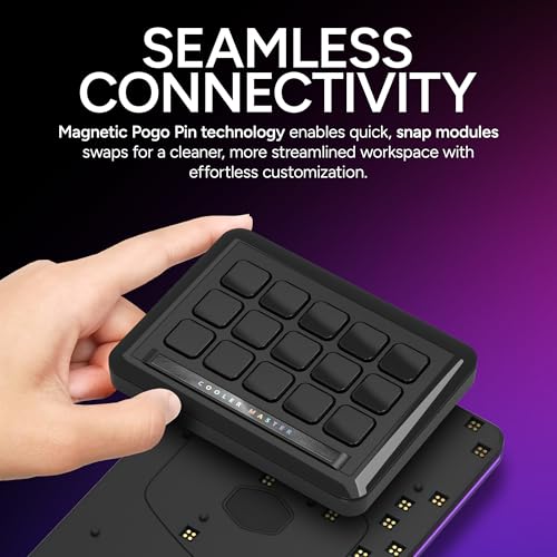 Image of Cooler Master MasterHUB Creator Kit: Freeform 2.0 Modular Platform - Allows You to Customize with Base, 15xKeys IPS Display, 2xRoller, and 5xFader Modules - Empowering Your Workflow