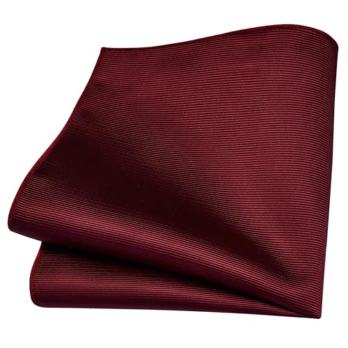 Image of Branduce 3.15 inch(8cm) Solid Formal Tie and Pocket Square Plain Necktie Lapel Pin and Tie Clip Set for Men