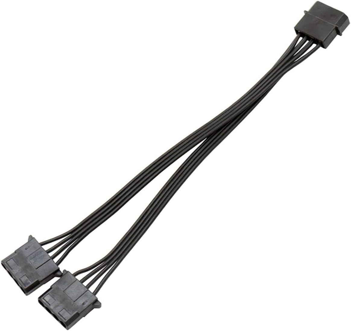 D-Type Molex LP4 IDE 4-Pin Male to 2 x Molex LP4 4-Pin Female Power Y Splitter Connector Adapter Cable for Hard Disks, Cooling Fans, CD-ROM, DVD-ROM Drives (Black)