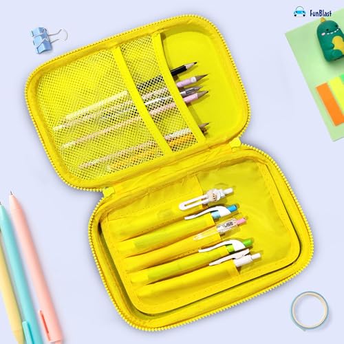 Image of FunBlast Pencil Pouch Case - Smiley Pencil Case, Multipurpose Zipper Pencil Pouch for Kids, Large Capacity Stationary Organizer for School Kid, Pouch for Kid (Multicolor)