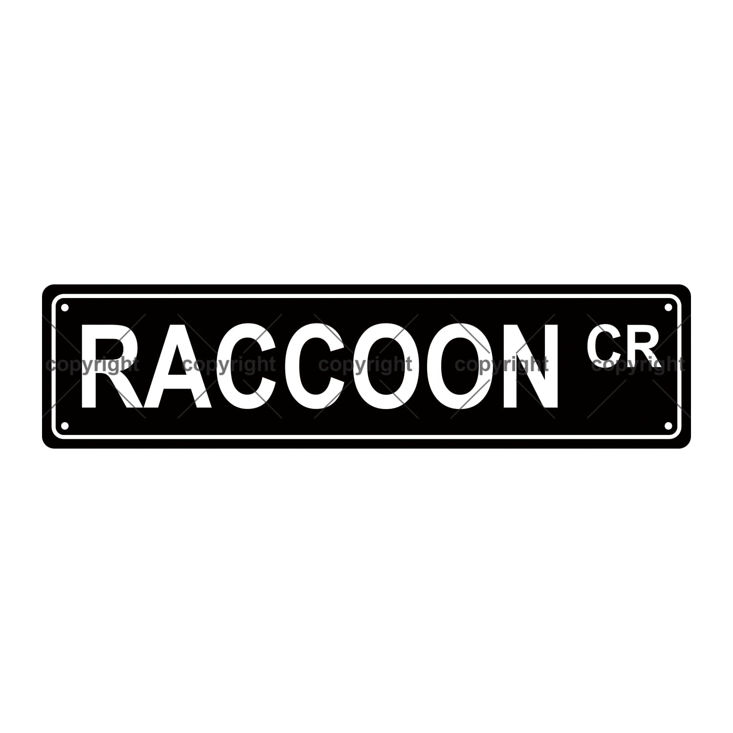 Raccoon Cr Animal Metal Tin Street Sign Bar Cafe Garage Cave Home Room Wall Bathroom Farmhouse Garden Porch Patio Decor,4x16 Inch