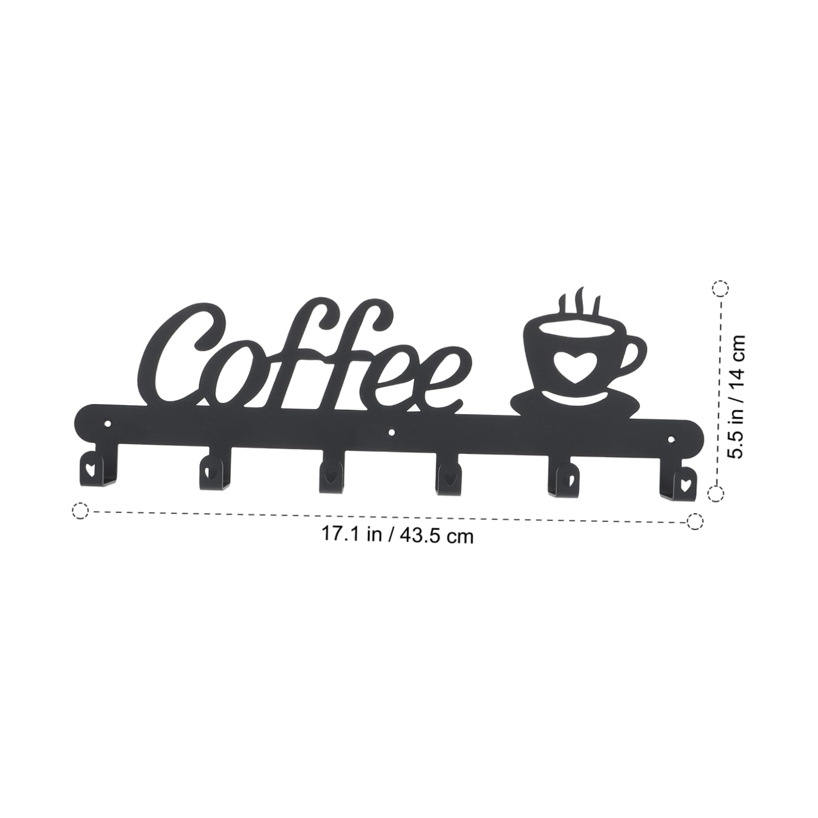 Tazza Appendiabiti in Ferro Ganci Espositore Per Tazze Da Caffè Organizzatore Da Parete Casa