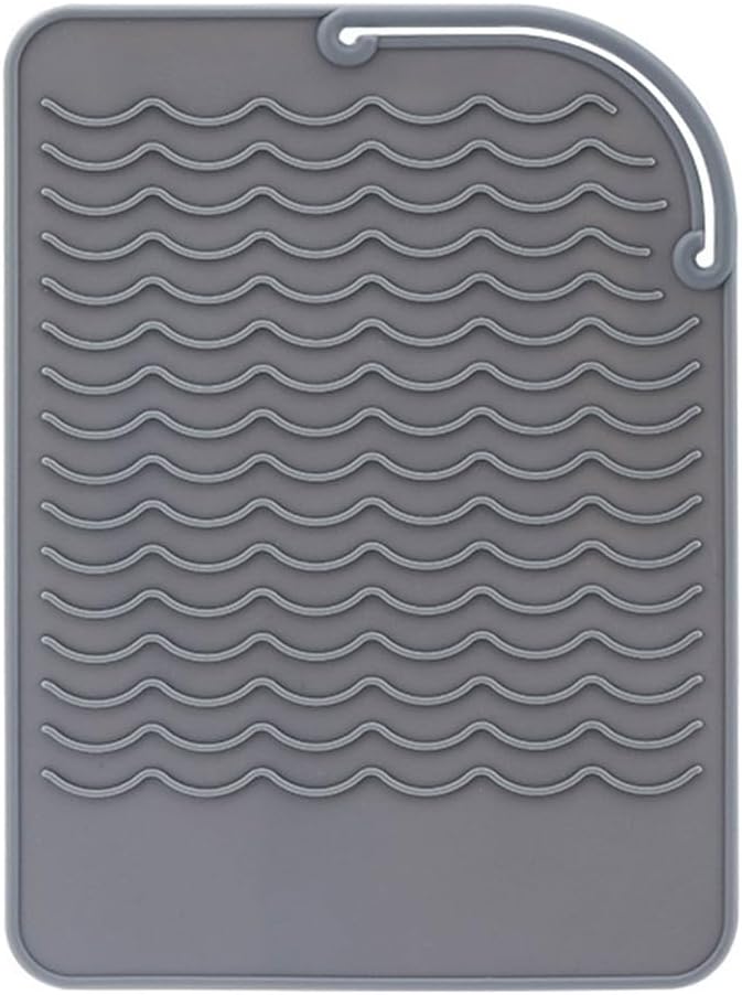 Curling Iron Mat For Hot Rollers Hair Tool Mat Heat Proof Mat (Gray