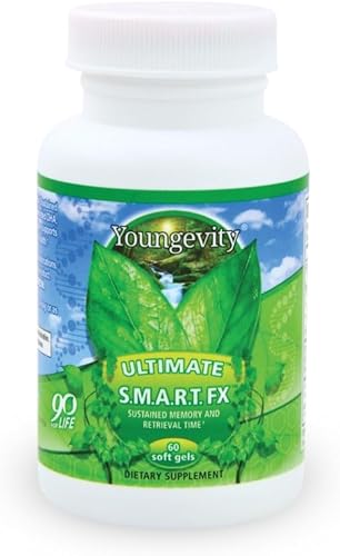 Youngevity S.M.A.R.T. FX - Super DHA, EPA y aceite de romero nootrópico para cerebro, memoria y concentración - Cognitivo - Concentración (60 geles