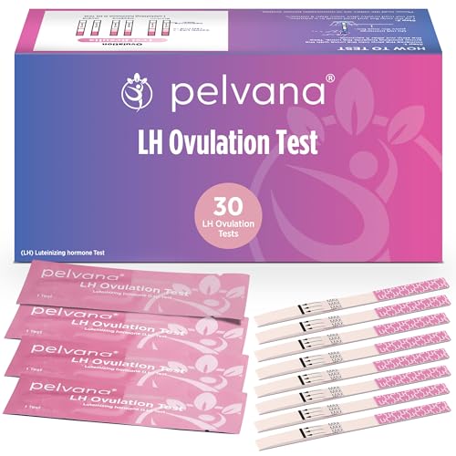 Pelvana 30 Ovulation Test Strips for Women Value Pack 30 LH Ovulation Tests Kit - Identify Your Peak Fertility Days for Your Best Chance at Conception Ideal for Women Trying to Get Pregnant Naturally
