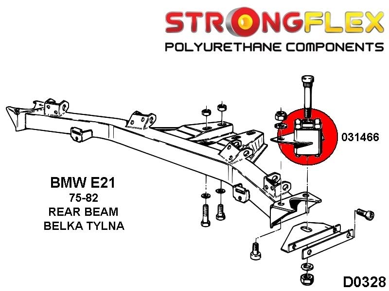 Strong Flex Rear Beam Mounting Base Kit 2 Pieces.